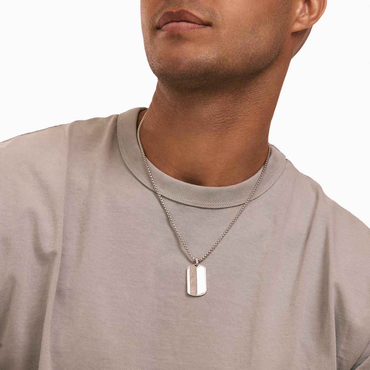 men's voyager tag sterling silver model